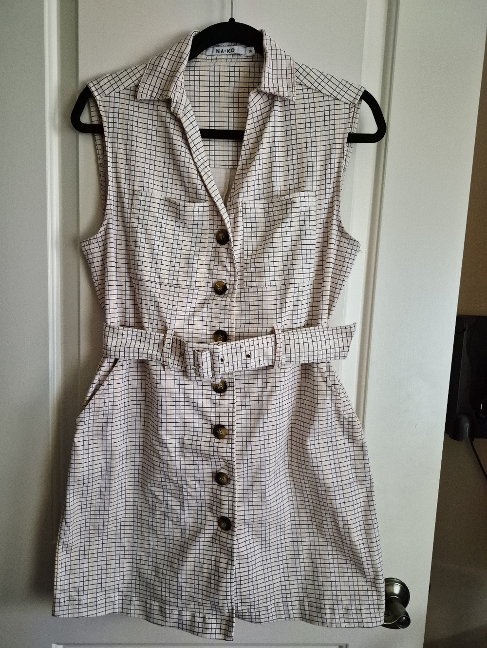 NAKD | Collared Graph Check Dress